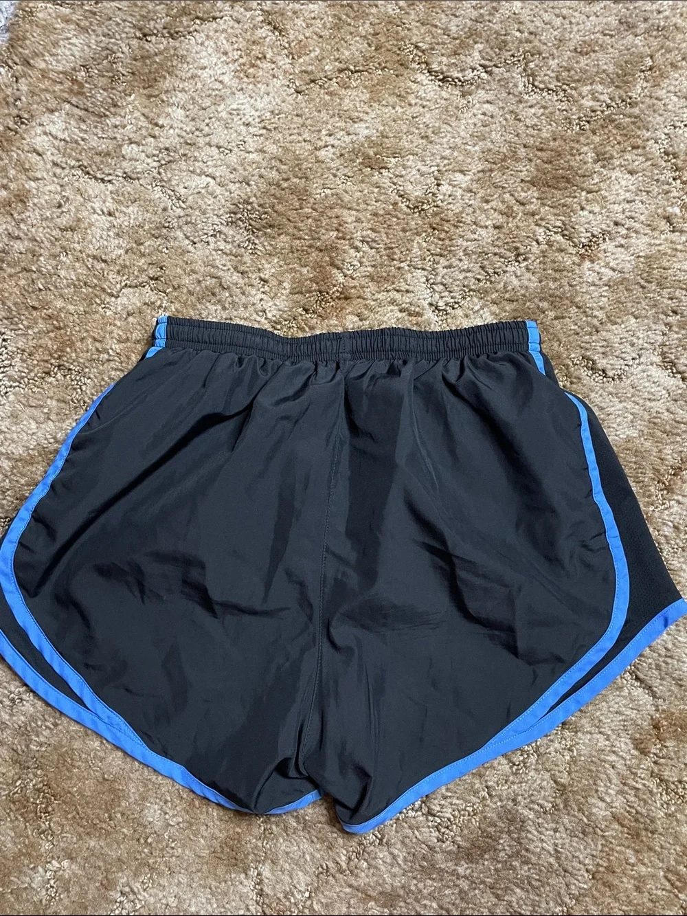 Nike Dri Fit Black & Blue Athletic Lined Shorts Size Small